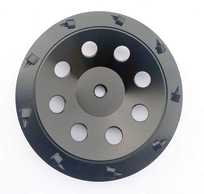 XINGXIN 7" inch PCD Grinding Wheel 9 Segments for Remove Epoxy Glue Mastic Paint and Concrete Floor Surface Coating with 5/8"-11 Thread - Image 1